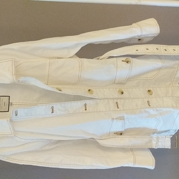 Bagatelle cotton denim button up trench style coat - Picture 3 of 9